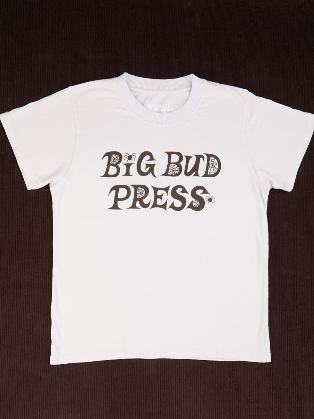 Big Bud Press Limited edition Halloween Organic Tee in spiderweb Logo sz 3xl
